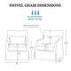 preview thumbnail 6 of 62, Martha Stewart London Upholstered Skirted Swivel Armchair with Lumbar Pillow