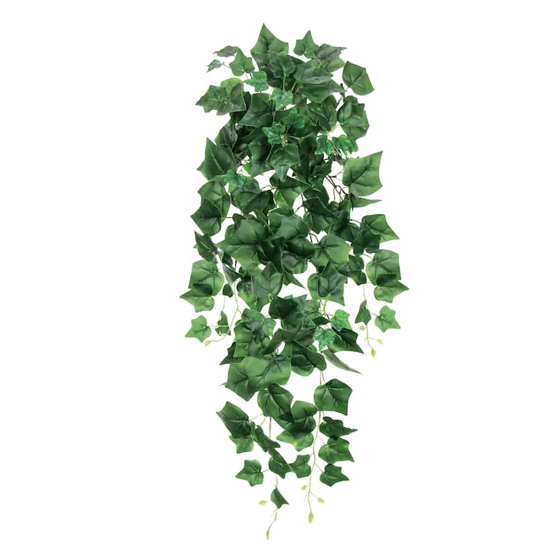 Artificial English Ivy Leaf Vine Hanging Plant Greenery Foliage Bush 32in - 32" L x 12" W x 6" DP