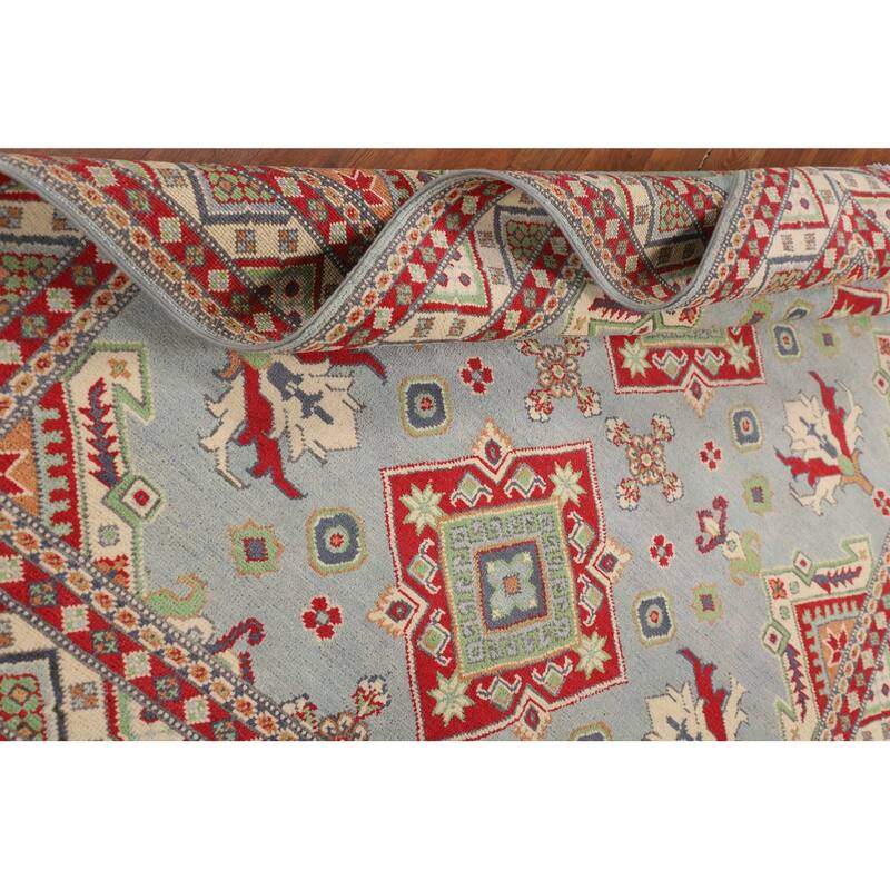 Kazak Oriental Area Rug Handmade Traditional Wool Carpet - 5'0" x 6'7"