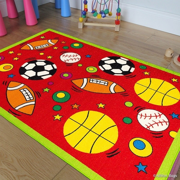 Shop Allstar Rugs Kids Baby Room Area Rug Sports
