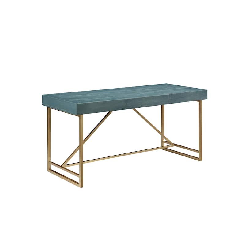 Vaiz Modern 60-inch Metal 3-Drawer Computer Desk with Drawers by Furniture of America