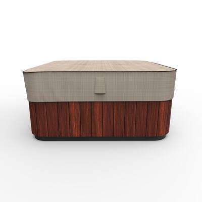 Budge StormBlock™ Mojave Black Ivory Square Hot Tub Cover Multiple Sizes