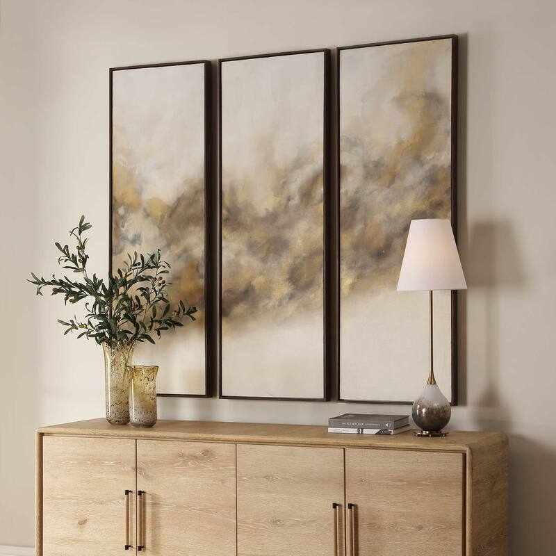 Uttermost Smoke Break Hand Painted Modern Art (Set of 3)