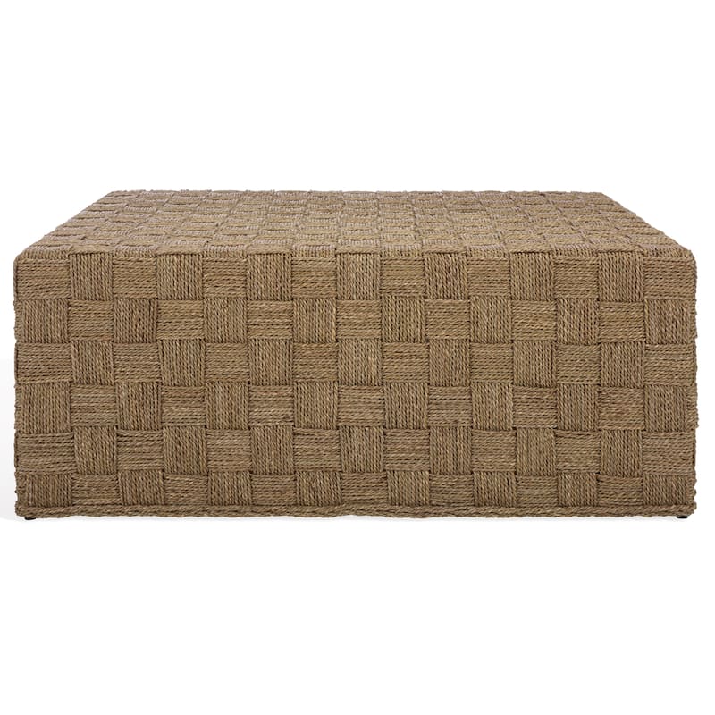 SAFAVIEH Couture Norabelle Seagrass Coffee Tabl - 42"W x 42"D x 17"H - Natural