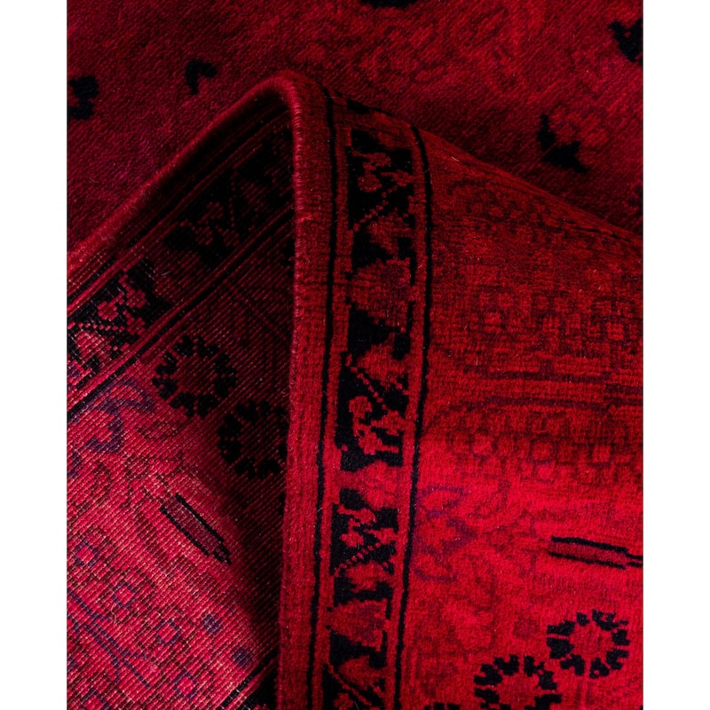 Overdyed One-of-a-Kind Hand-Knotted Area Rug - Red - 3' 0" x 8' 10"