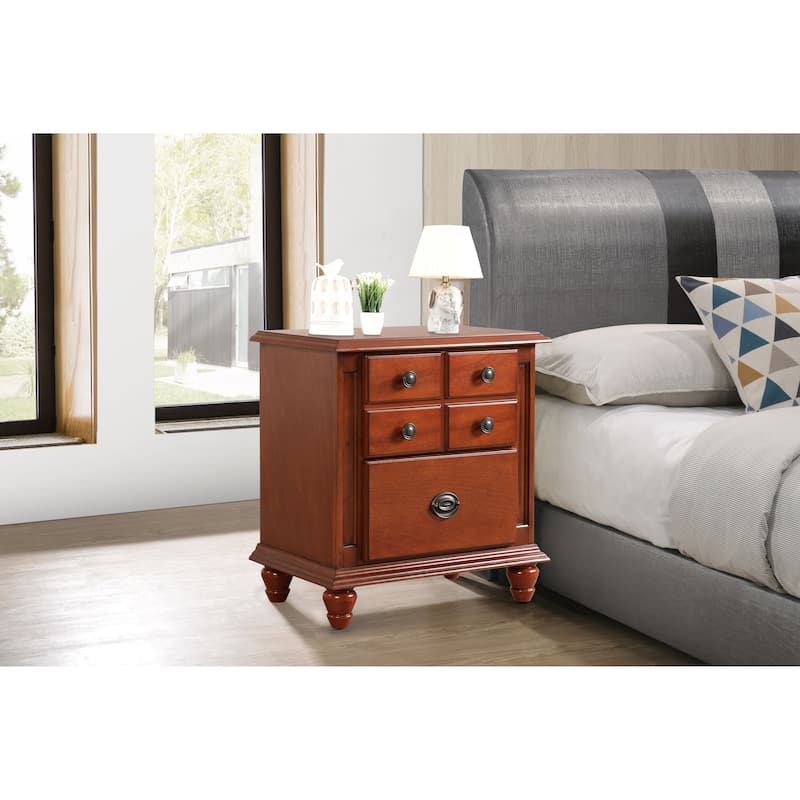 Summit 2-drawer Wood Nightstand