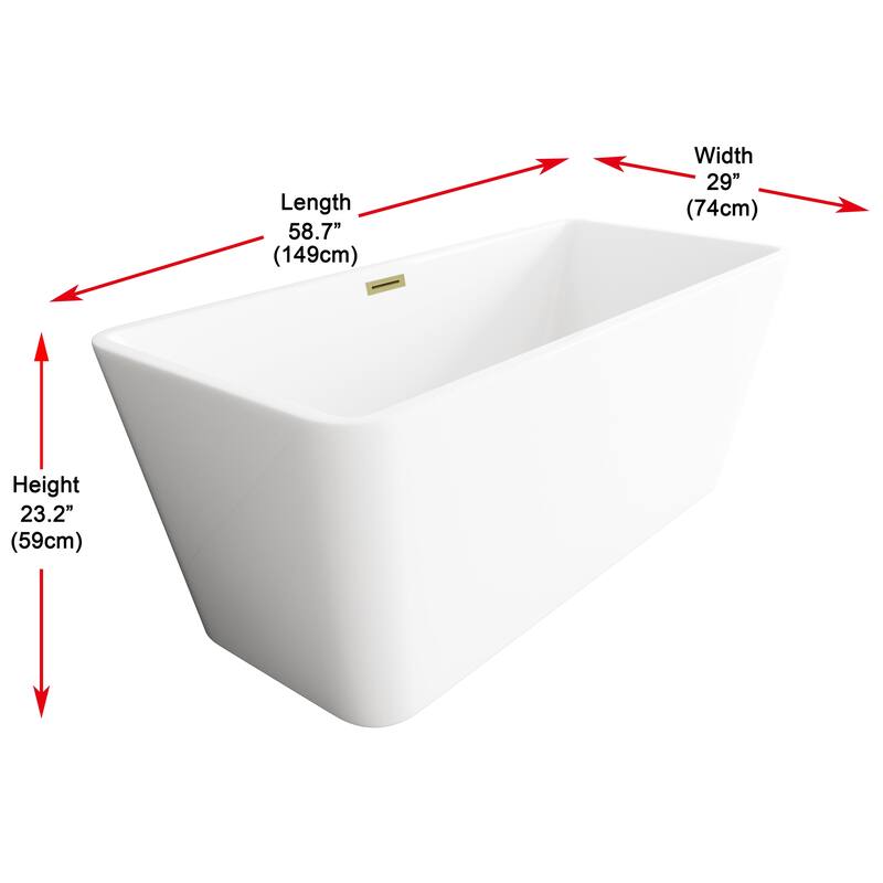 Thaddeus Bathtub in Glossy White