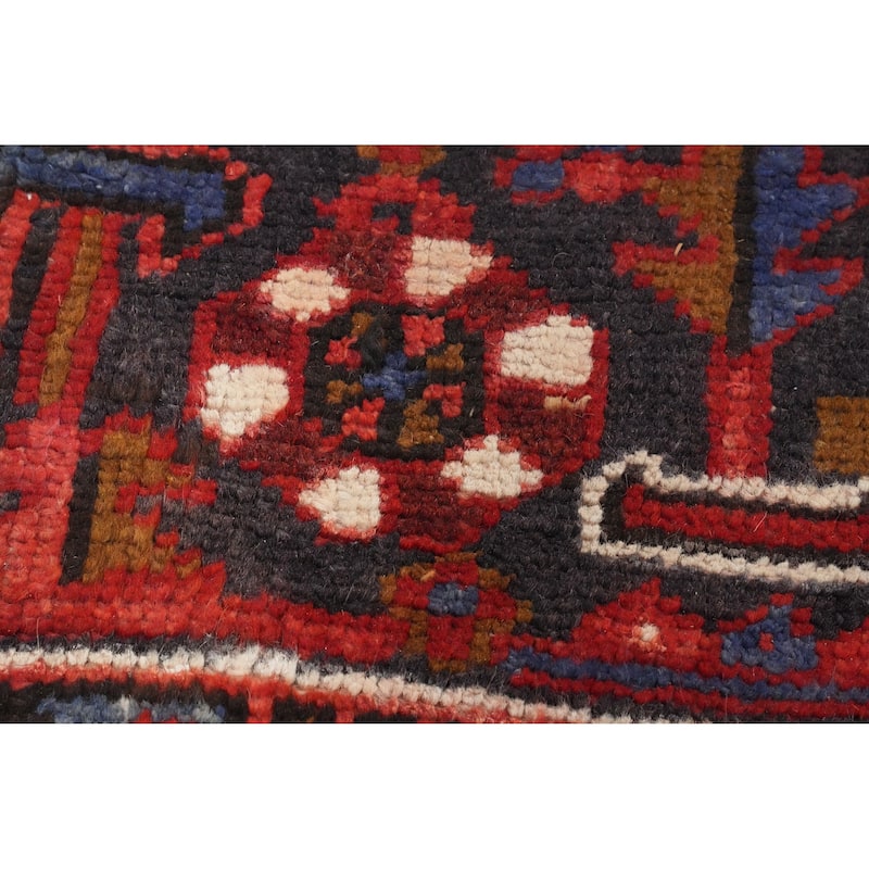 Hand Knotted Oriental 100% Wool Carpet Traditional Medallion Red Heriz Area Rug - 11' 4'' X 8' 1''