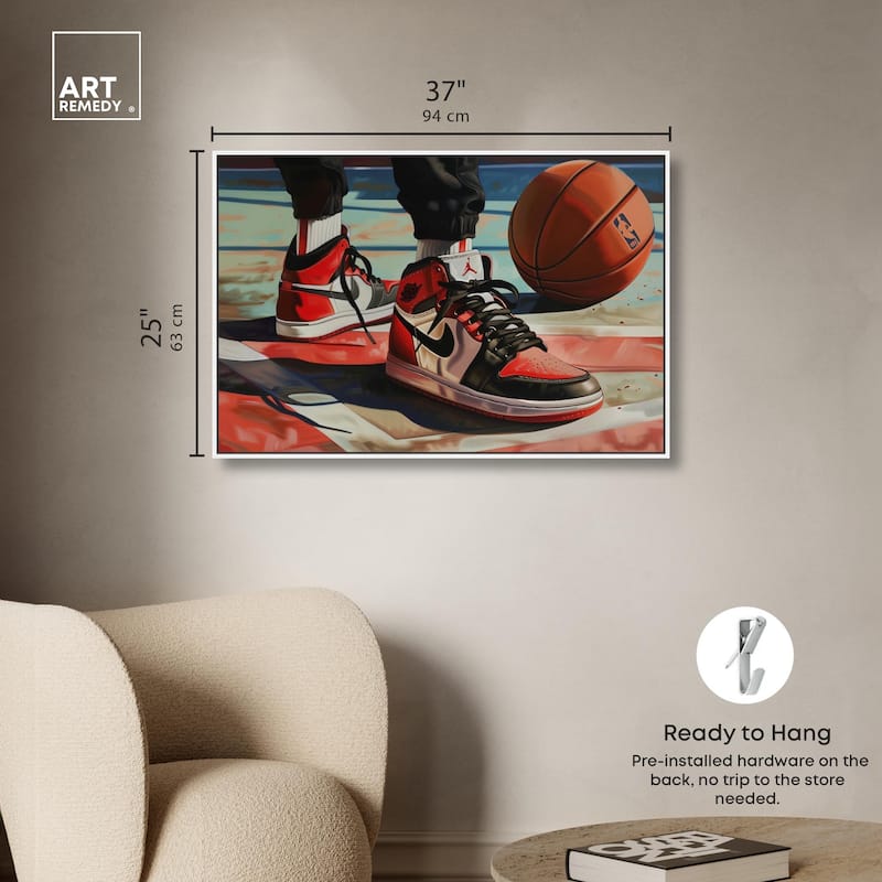 Down at the Court Canvas by Art Remedy