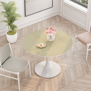 42" Round Dining Table with Printed Wood Grain Table Top - Bed Bath ...