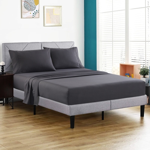 4 Piece Brushed Microfiber Bed sheet Set Wrinkle Fade Stain Resistant On Sale Bed Bath Beyond 32360198