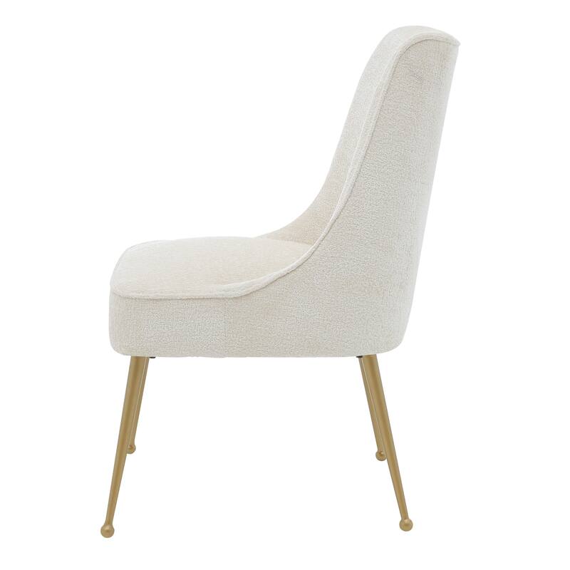 NPD Furniture Cedric KD Fabric Dining Side Chair Gold Legs (Set of 2)