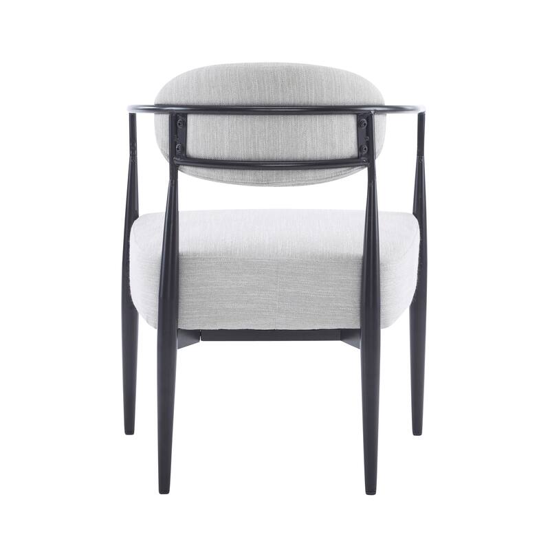 Roomfitters Mid-Century Modern Upholstered Accent Armchair with Metal Frame