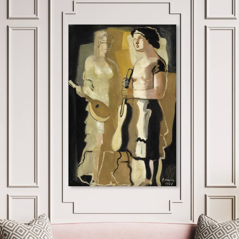 Wynwood Studio Canvas Music and Dance Musicians By Yrjo Ollila Gold and Ochre Modern & Contemporary Wall Art Canvas Print - 54 x 36