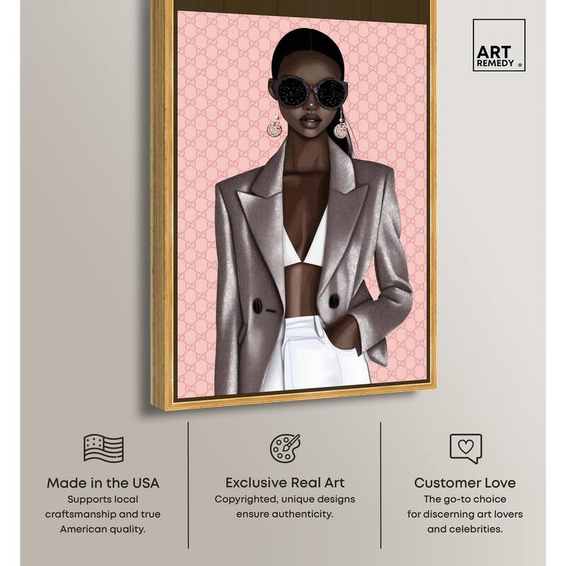Cool Luxury Woman Canvas by Art Remedy