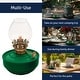 preview thumbnail 5 of 5, Kings County Tools Oil Lamp with Naval-Style Body and Brass Accents, Green