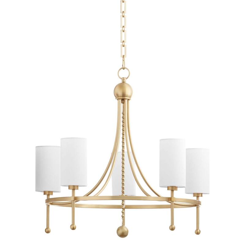 Quorum International 664-5 Lee Boulevard 5 Light 28" Wide Ring - Aged Brass