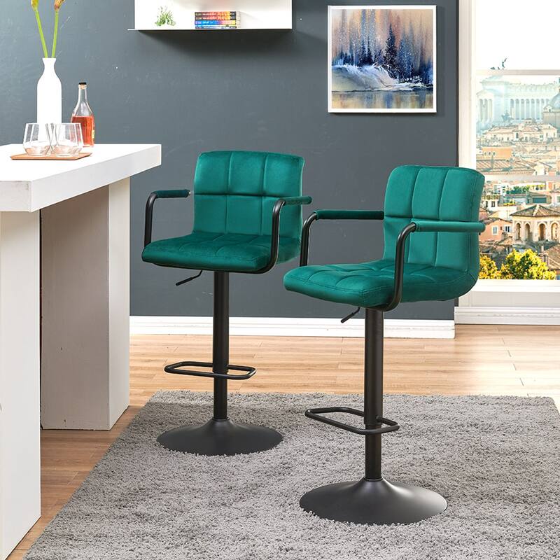 Swivel Adjustable Height with Armrest Bar Stools