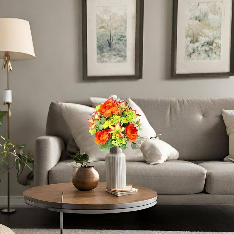 24-stem Faux Tiger Lily and Peony Mixed Bouquet