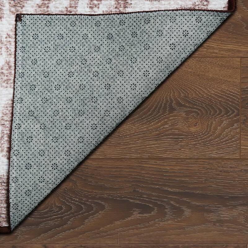 My Magic Carpet Miya Leopard Brown Machine Washable Rug