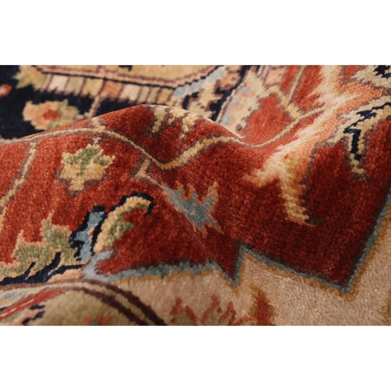 ECARPETGALLERY Hand-knotted Jules Sultane Dark Copper Wool Rug - 7'9 x 9'11