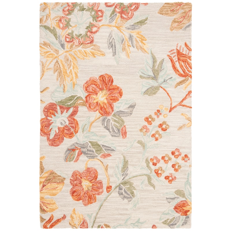 SAFAVIEH Handmade Blossom Roseanna Modern Floral Wool Rug