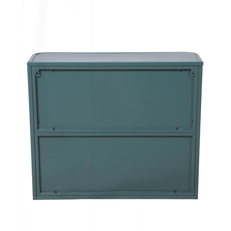 Versatile Wall-Mounted Bathroom Cabinet with Mirrored Doors and Open Shelf for Efficient Storage