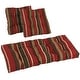 preview thumbnail 6 of 12, Tufted Indoor/Outdoor Settee Cushion Set (Set of 3) Montserrat Sangria