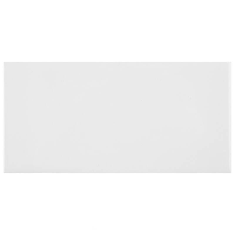 Merola Tile Park Slope Subway Glossy White 3" x 6" Ceramic Wall Tile