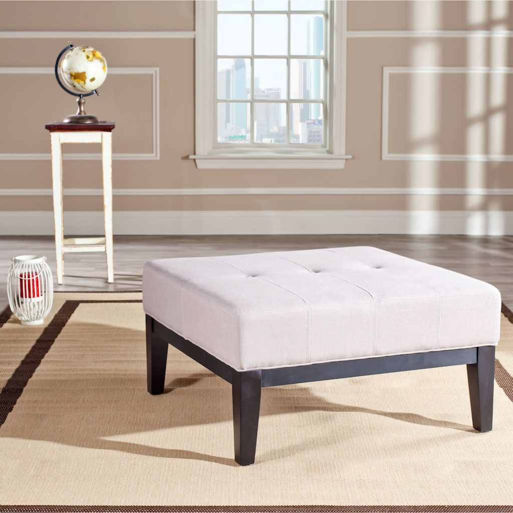 SAFAVIEH Fulton Beige Square Ottoman