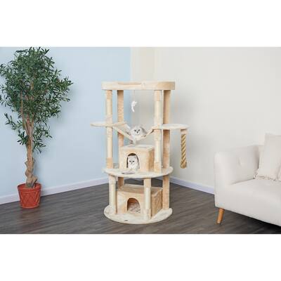 60" Jungle Rope Cat Tree Scratcher with Sisal Covered Posts