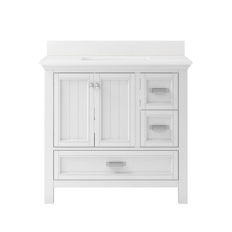 CRAFT + MAIN BAVT3722D-QSW1 Brantley 36" Free Standing Single Basin - White