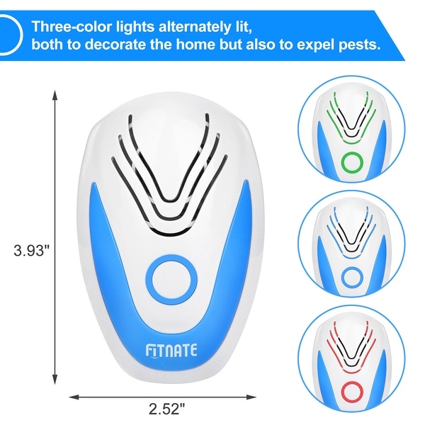 6 PCS US PLUG Electronic Pest Control Ultrasonic Repellent for Spider Mosquito
