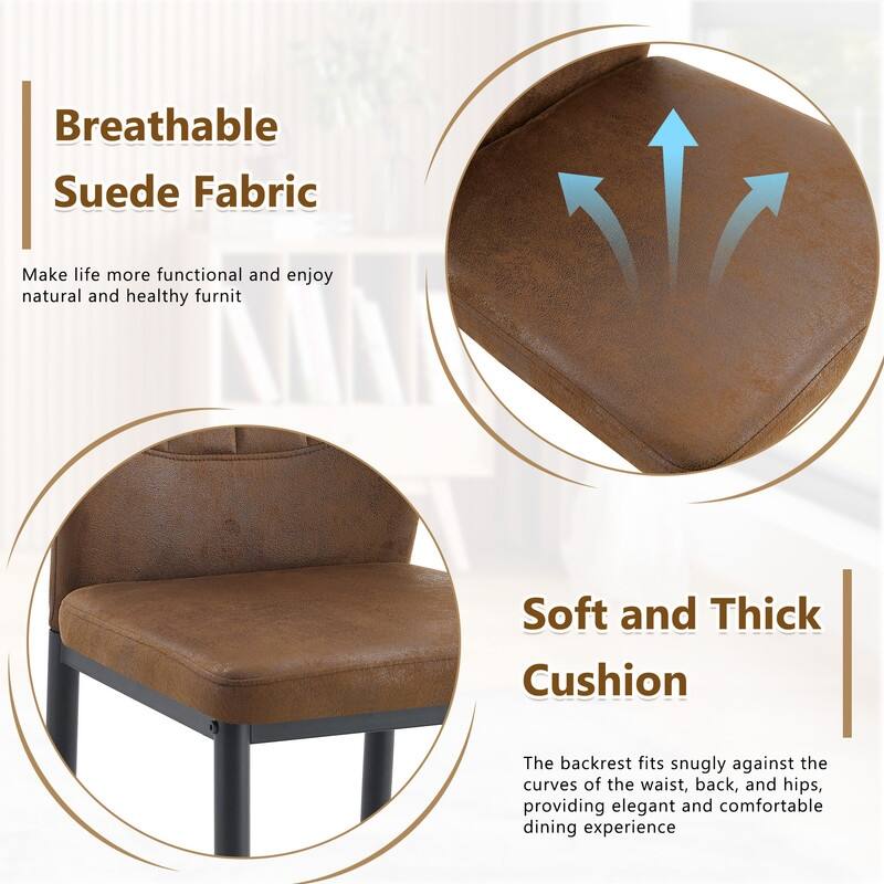 Dining Chairs with Shell - pattern, 37 inches High: Ergonomic Tech Fabric Backrest, Combines Comfort and Style