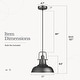 preview thumbnail 4 of 2, 2 Pack Modern Pendant Lights with Metal Dome Lampshade