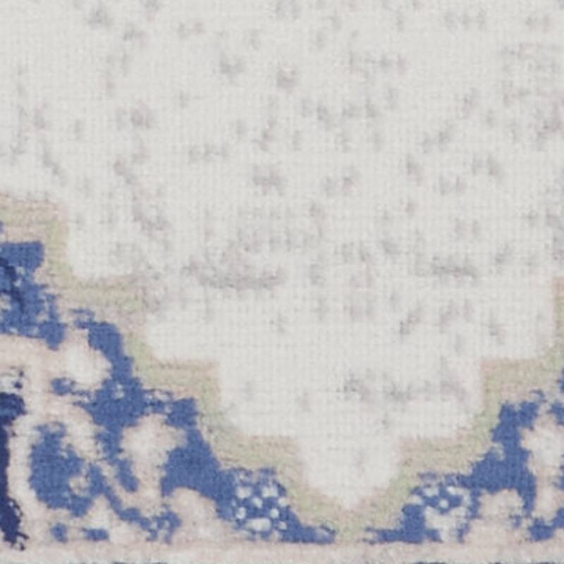 Jovi Power Loomed Distressed Abstract Floral Non Skid Stain Resistant Area Rug By HomeRoots - 96' X '24' X '0.39