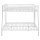 preview thumbnail 9 of 10, Stylish & Simple Full XL over Queen Metal Bunk Bed with Ladder and Guardrails, Sturdy Construction & Maximized Space, White