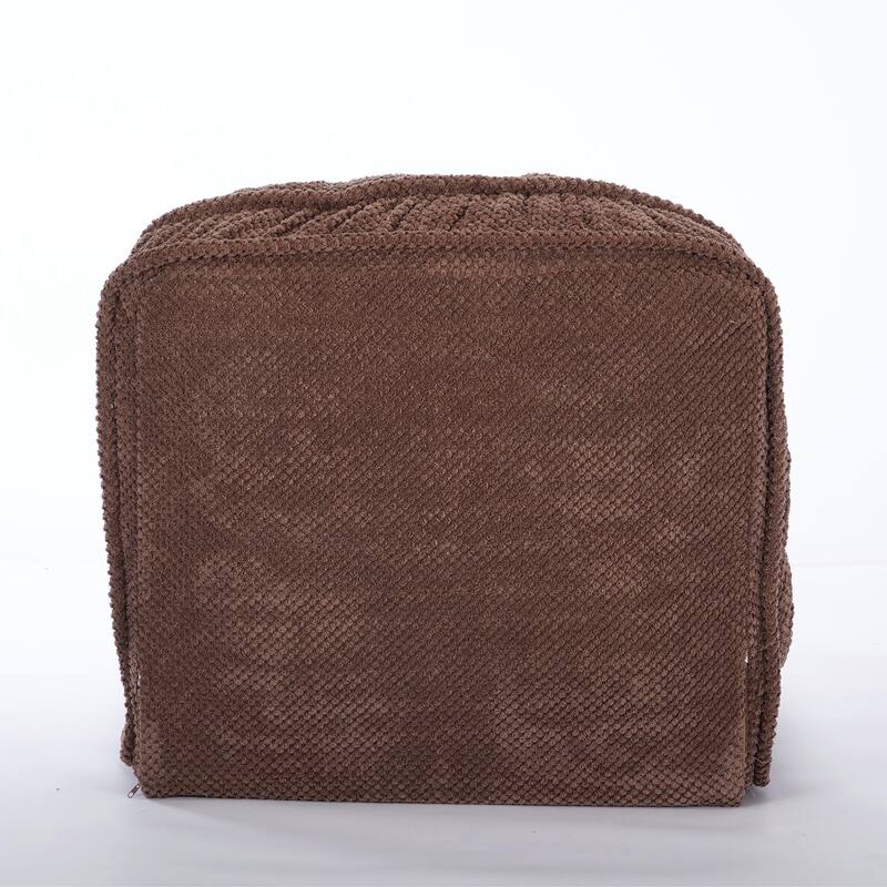 Brown Modern 47.8" Upholstered 5 Adjustable Chaise Longue Chair with High-Back Cotton and Elastic Sponge