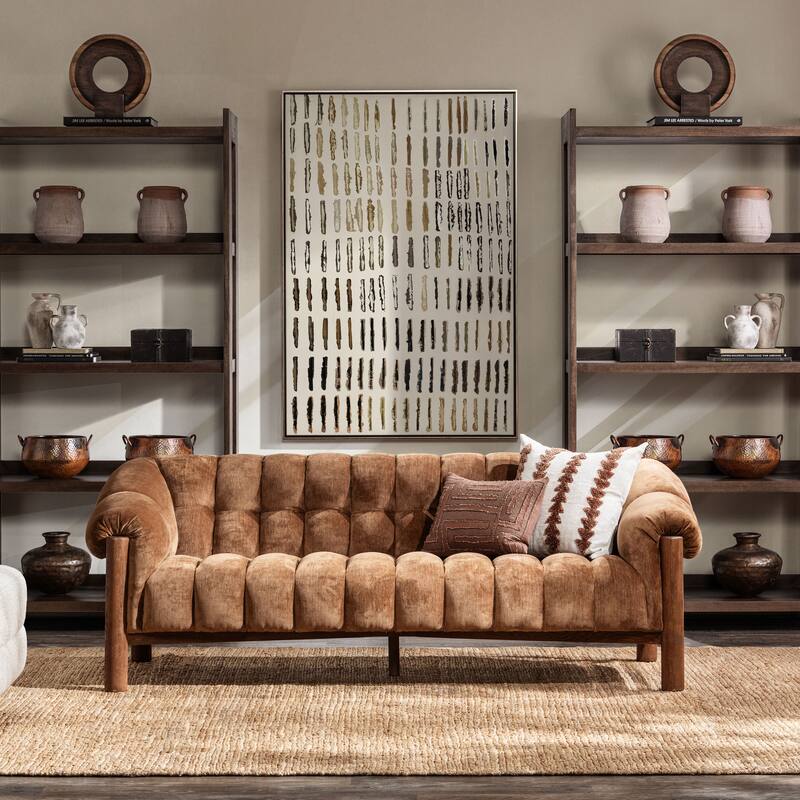 Classic Home Sansa Upholstered Fabric Sofa - Bronze