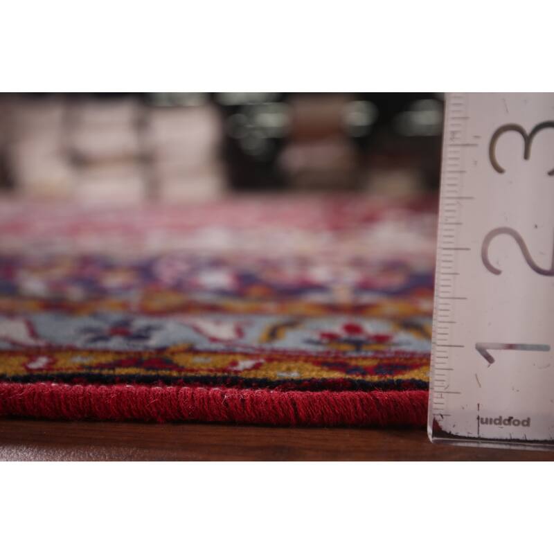 Traditional Red Kashan Turkish Rug Living Room Machine Made Carpet - 9'7" x 12'10"