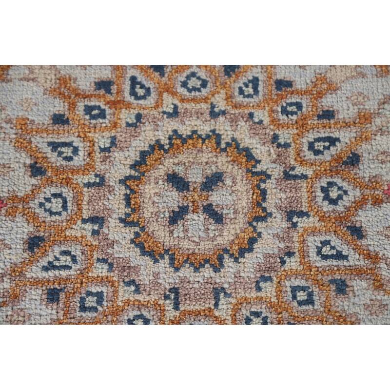 Heriz Serapi Oriental Octagon Rug Hand-Knotted Wool Carpet - 5'11"x 5'11"