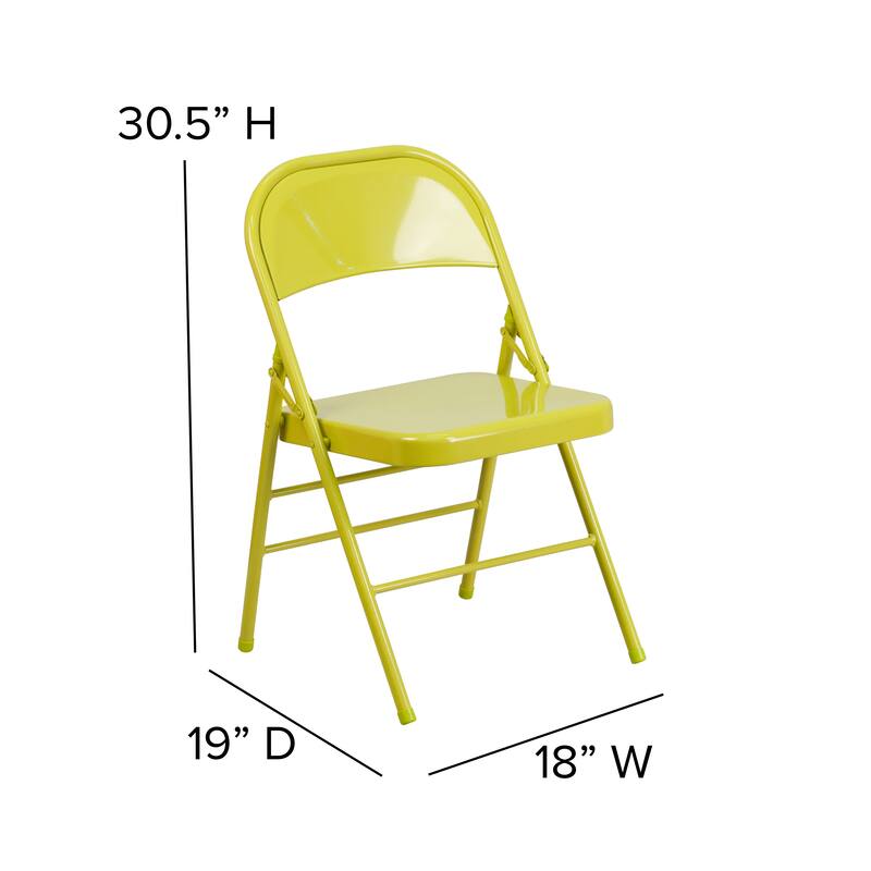 4 Pack Triple Braced & Double Hinged Folding Chair