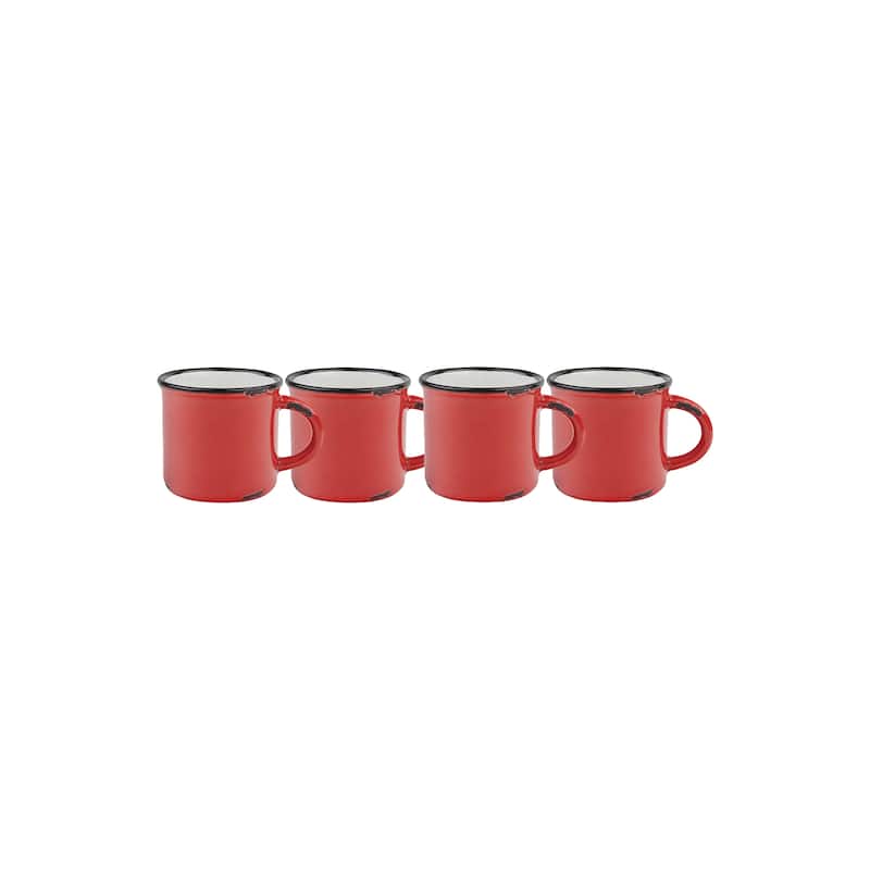 Tinware Espresso Mugs, Set of 4