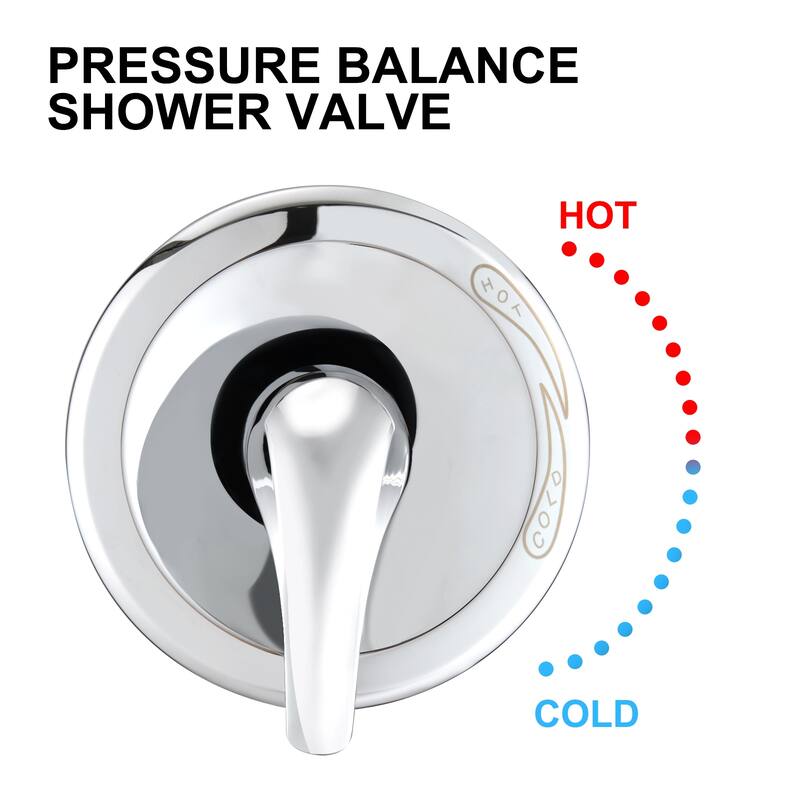 YASINU Dual 2 in 1 Shower Faucet Set with Valve Shower System Kit