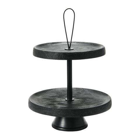 Elegant Modern 2-Tiered Tray Cake Stand or Desert Serve ware Tower