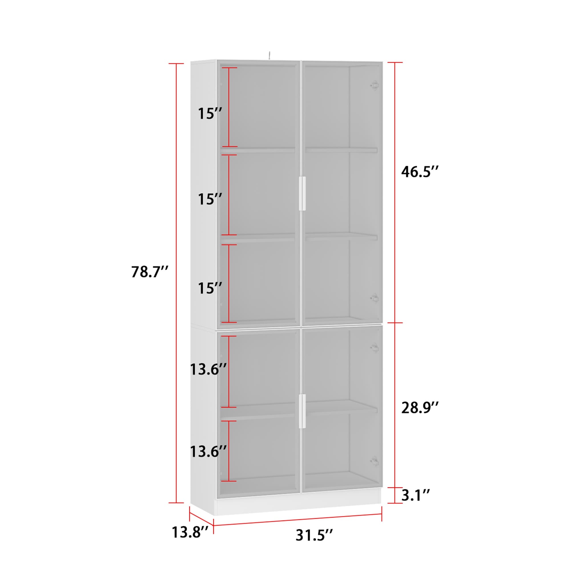 Maxwell Glass Display Cabinet Clear - Picket House Furnishings