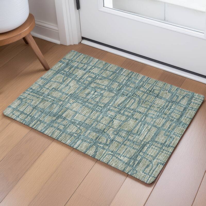 Machine Washable Indoor/ Outdoor Modern Centurion Chantille Rug