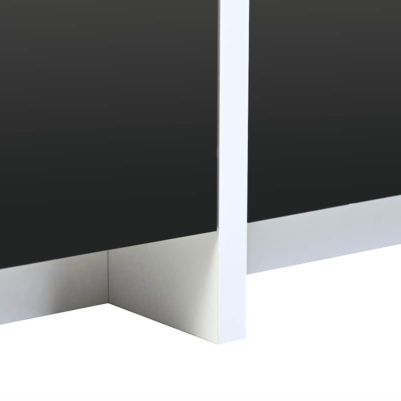 74" TV Stand with High Gloss & Storage for TVs Up to 80"