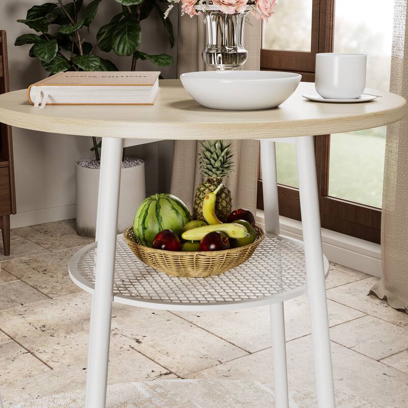 3-Piece Counter Height Table Set with 2 Stools, Bistro Table Set