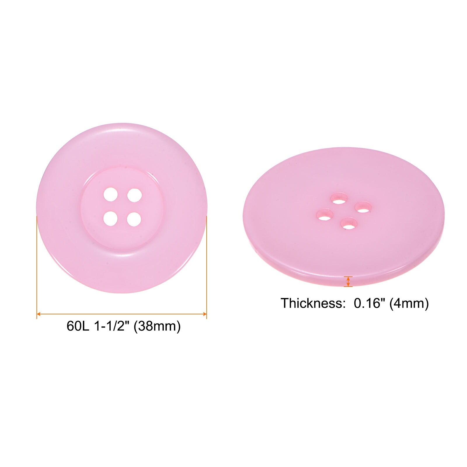 Sewing Buttons Resin Round Flat 4-Hole Craft Buttons for Sewing Clothing Skirt